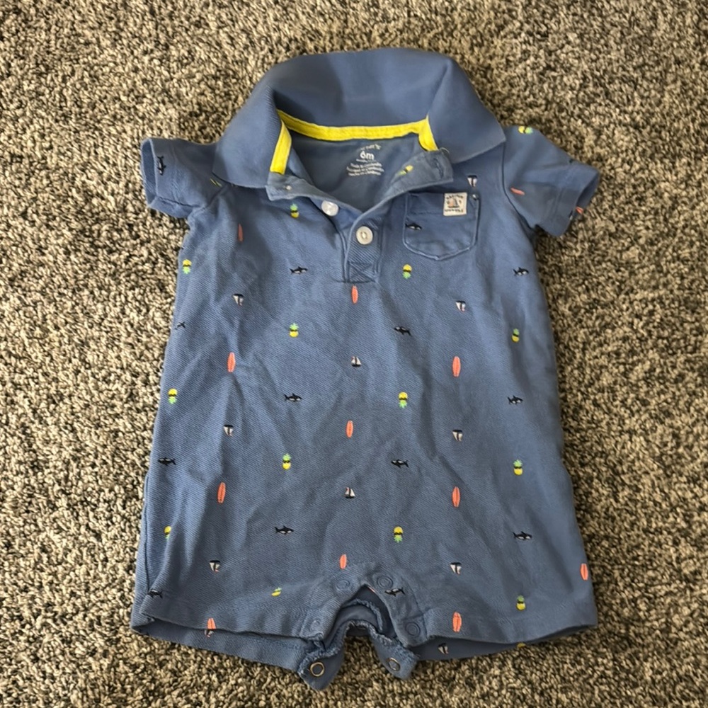 Carter's Blue One Piece with Fun Prints